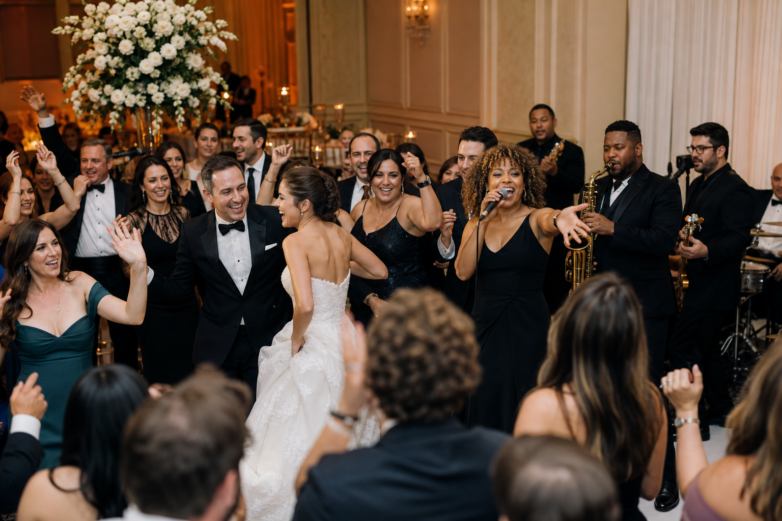 Live wedding entertainment performing at a Dallas Fort Worth reception