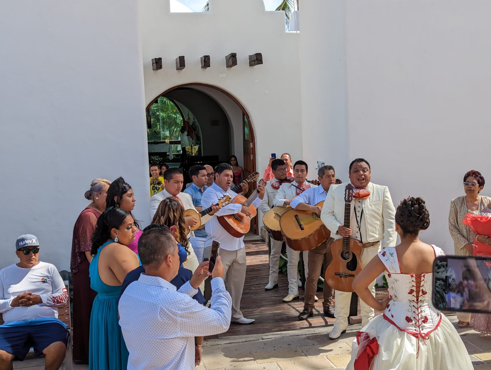 Mariachi band performing during Dallas Fort Worth wedding entertainment